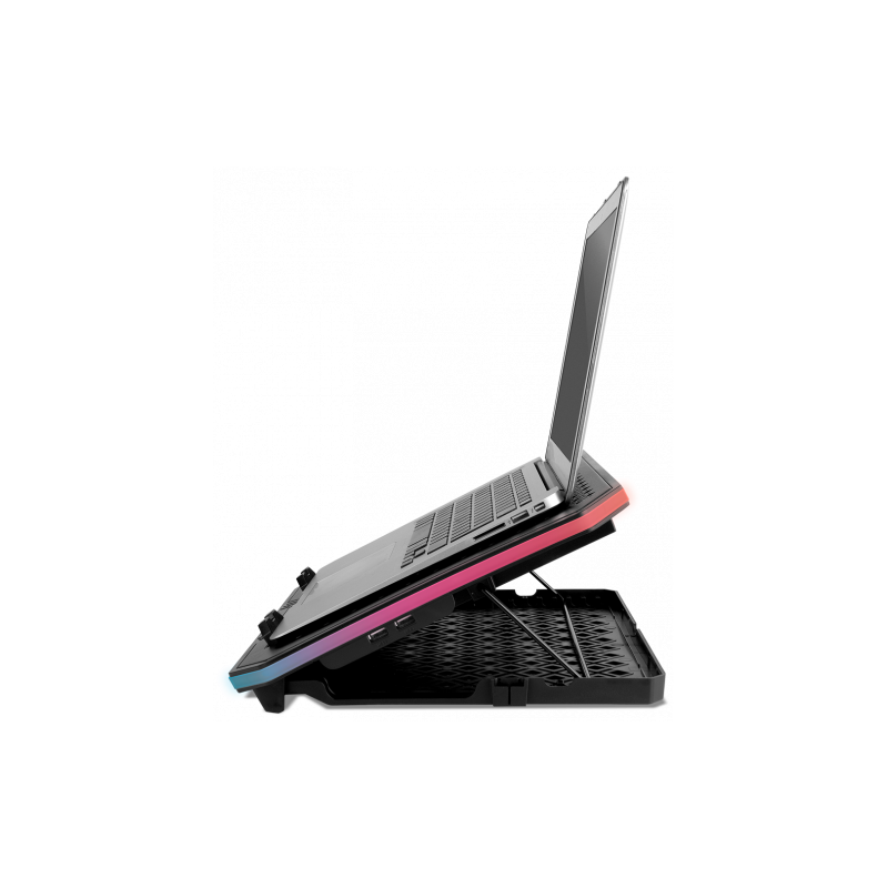 KROM BASE REFRIGERACION PORTATIL HASTA 19″. SOPORTE SMARTPHONE. HUB 2 X USB. RGB (NXKROMKOOLER)