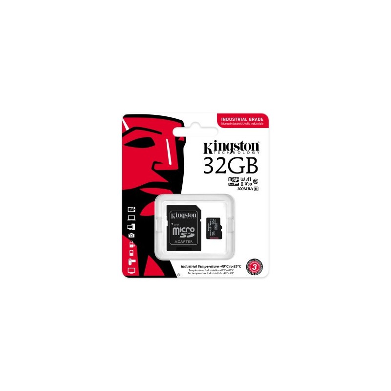Kingston Technology Industrial 32 GB MiniSDHC UHS-I Clase 10