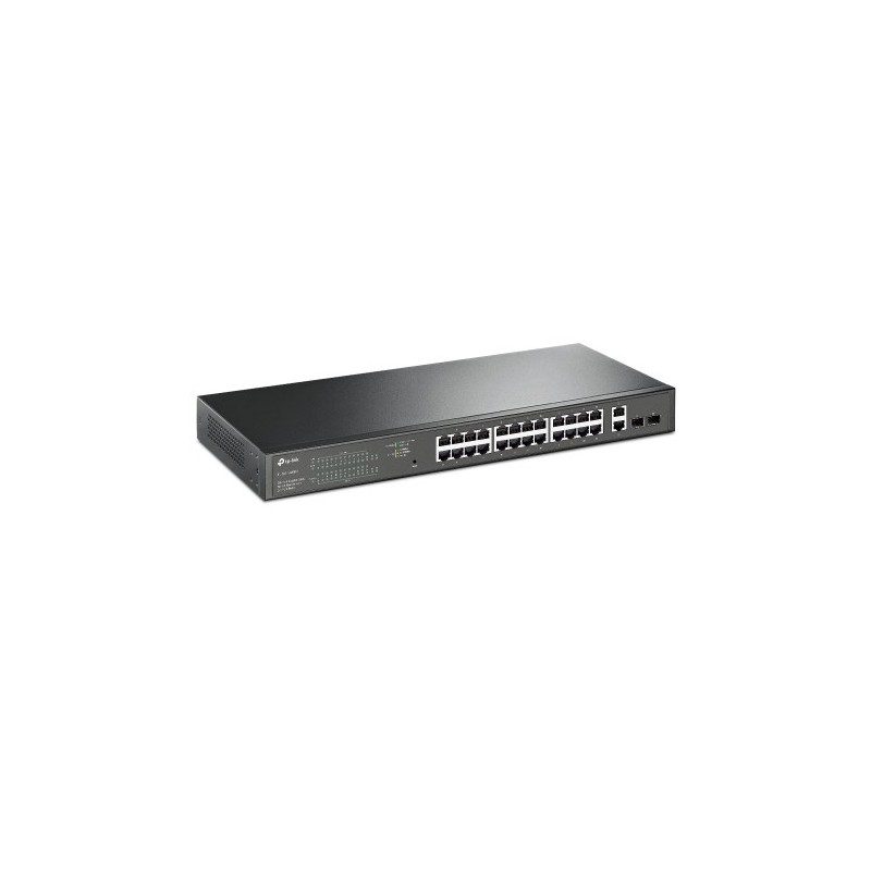 TP-LINK TL-SG1428PE switch Gestionado Gigabit Ethernet (10/100/1000) Energía sobre Ethernet (PoE) 1U Negro