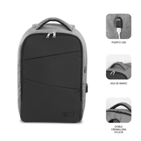 MOCHILA ANTIRROBO SECURE V2 AP ANTITHEFT BACKPACK 16″ BLACK