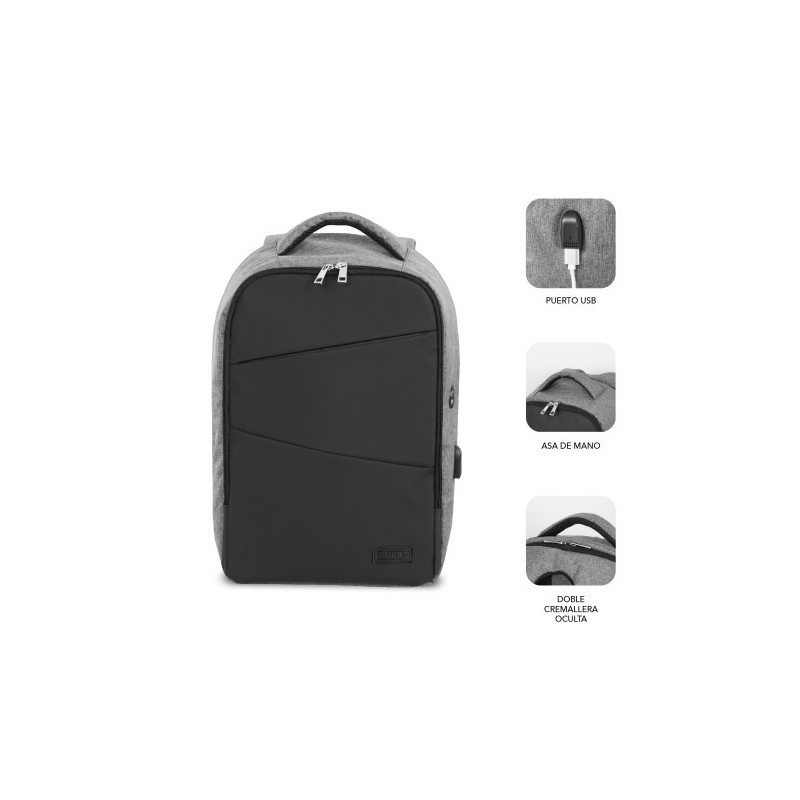 MOCHILA ANTIRROBO SECURE V2 AP ANTITHEFT BACKPACK 16″ BLACK