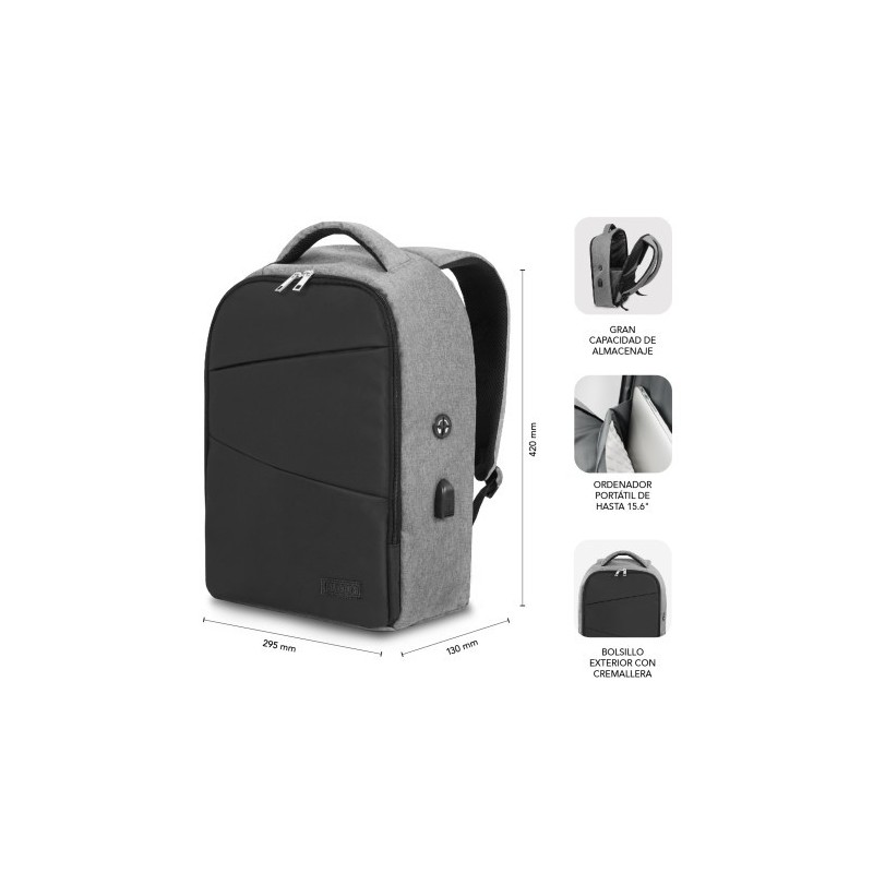 MOCHILA ANTIRROBO SECURE V2 AP ANTITHEFT BACKPACK 16″ BLACK
