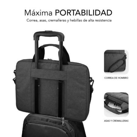 SUBBLIM Maletín Ordenador Air Padding Laptop bag 13,3-14″ Gris Oscuro