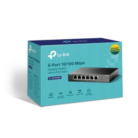 TP-Link TL-SF1006P switch No administrado Fast Ethernet (10/100) Energía sobre Ethernet (PoE) Negro