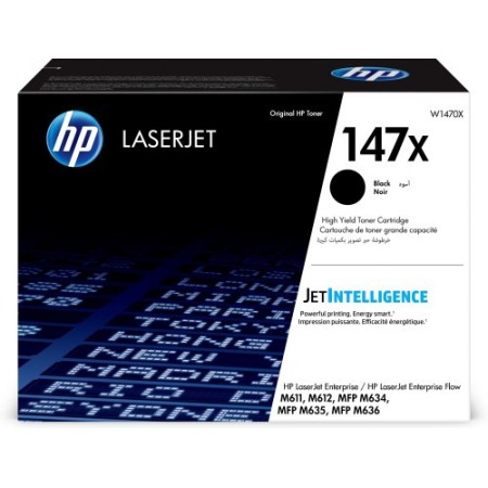 HP LaserJet Cartucho de tóner Original 147X negro de alta capacidad