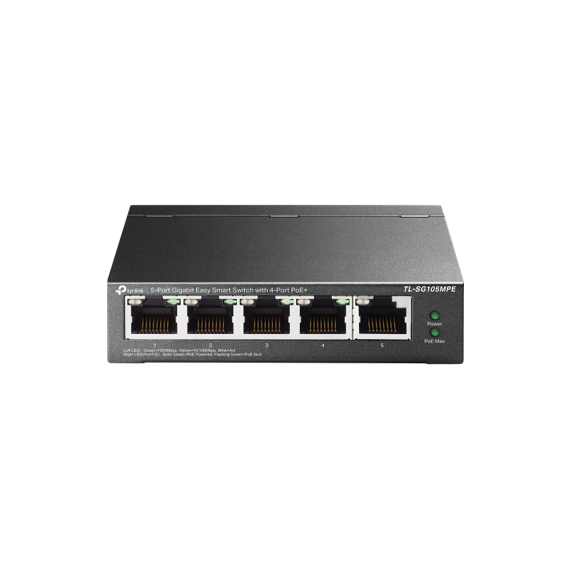 TP-Link TL-SG105MPE switch L2 Gigabit Ethernet (10/100/1000) Energía sobre Ethernet (PoE) Negro
