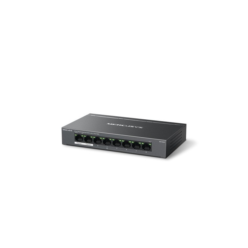 Mercusys MS108GP switch Gestionado Gigabit Ethernet (10/100/1000) Energía sobre Ethernet (PoE) Negro