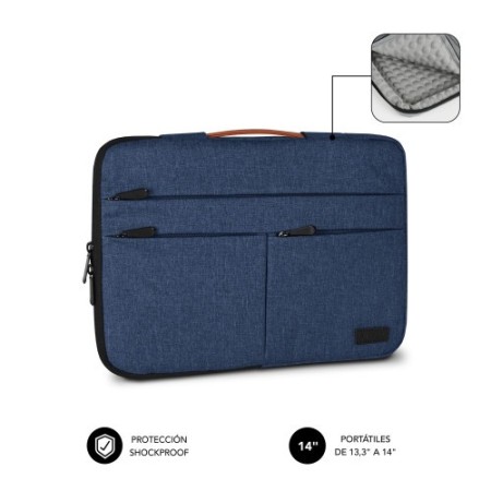 SUBBLIM Funda Air Padding 360 Sleeve 13,3-14″ Blue
