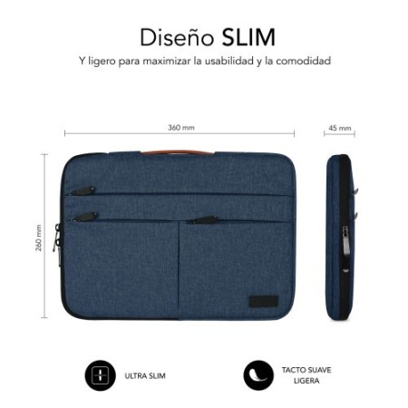 SUBBLIM Funda Air Padding 360 Sleeve 13,3-14″ Blue