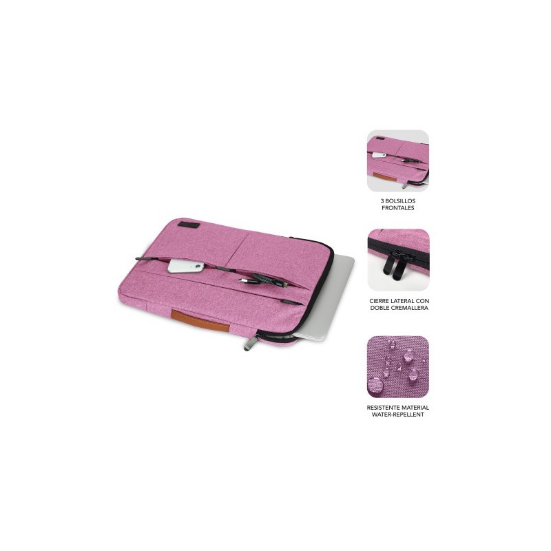 SUBBLIM Funda Air Padding 360 Sleeve 13,3-14″ Pink