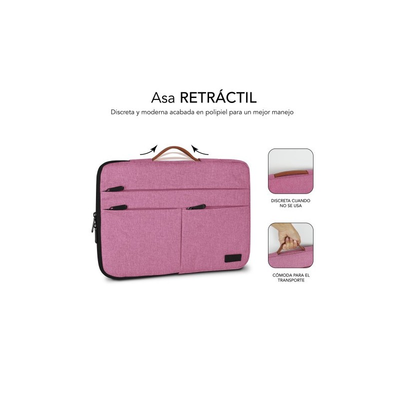 SUBBLIM Funda Air Padding 360 Sleeve 13,3-14″ Pink