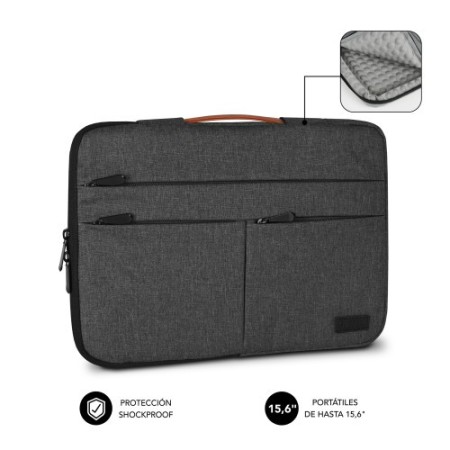SUBBLIM Funda Air Padding 360 Sleeve 15,6″ Dark Grey