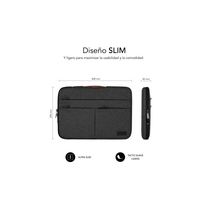 SUBBLIM Funda Air Padding 360 Sleeve 15,6″ Dark Grey