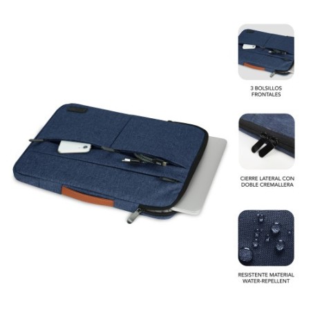 SUBBLIM Funda Air Padding 360 Sleeve 15,6″ Blue