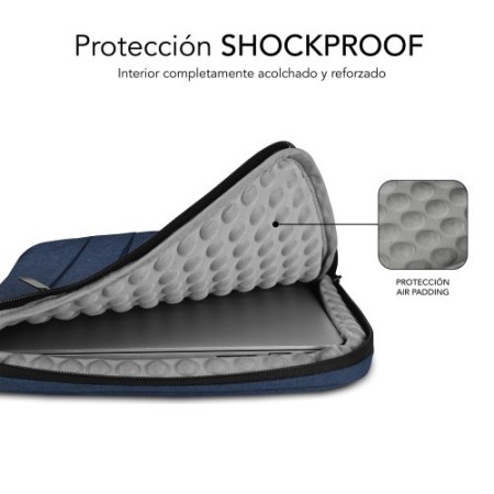 SUBBLIM Funda Air Padding 360 Sleeve 15,6″ Blue