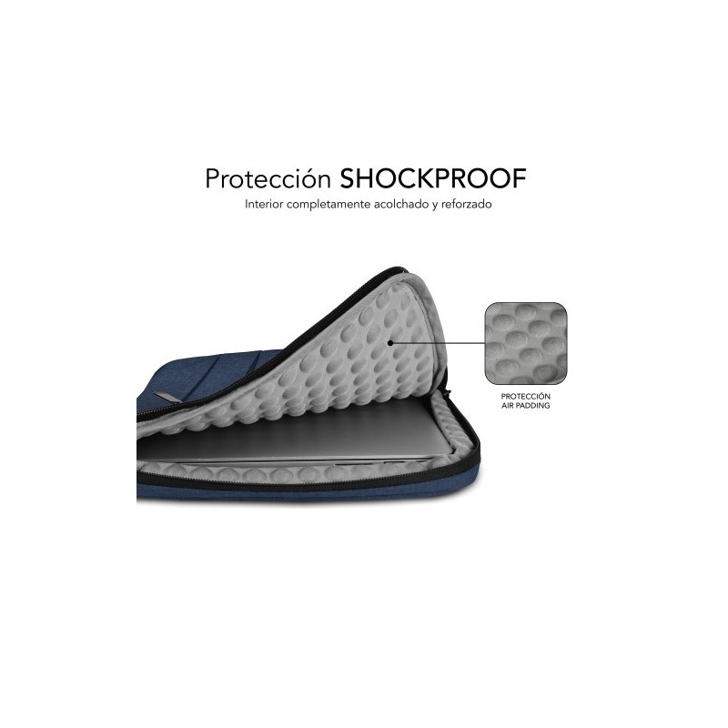 SUBBLIM Funda Air Padding 360 Sleeve 15,6″ Blue