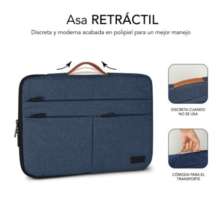 SUBBLIM Funda Air Padding 360 Sleeve 15,6″ Blue