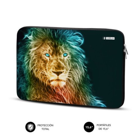 SUBBLIM Funda Ordenador Neopreno Trendy Sleeve Neo Lion 15,6″