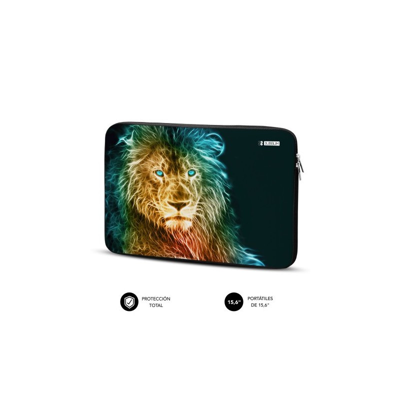 SUBBLIM Funda Ordenador Neopreno Trendy Sleeve Neo Lion 15,6″