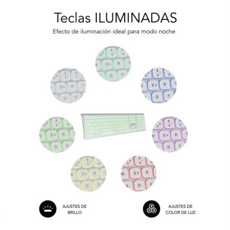 SUBBLIM Teclado Bluetooth/2.4G Master iluminado Ext P/B