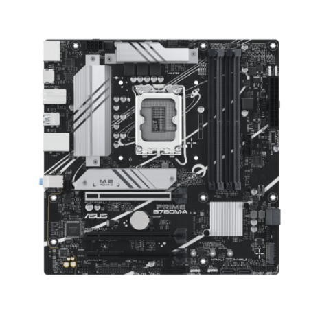 PLACA ASUS PRIME B760M-A-CSM,INTEL,1700,B760,4DDR5,128GB,2HDMI+DP,4SATA+2M.2,GB2.5,2USB 3.2+USB-C,2.5GB,MATX