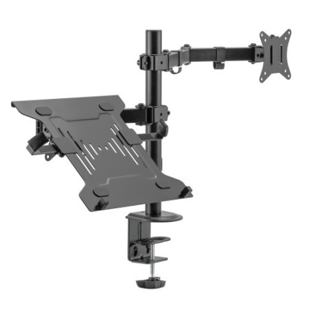 EWENT SOPORTE DE MONITOR HASTA 34” CARGA MÁXIMA 9KG. CON SOPORTE PARA PORTÁTIL