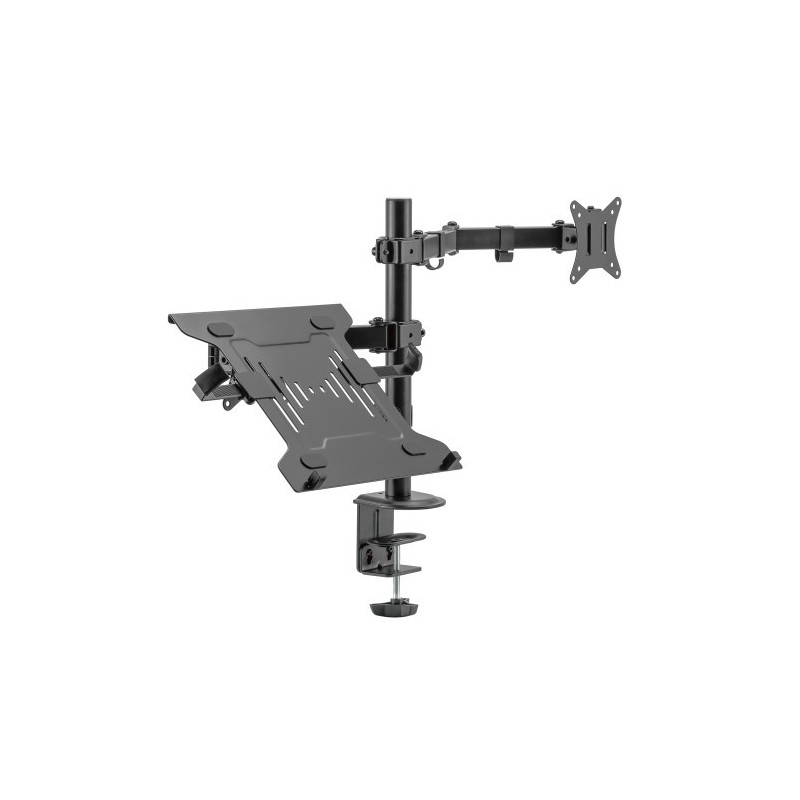 EWENT SOPORTE DE MONITOR HASTA 34” CARGA MÁXIMA 9KG. CON SOPORTE PARA PORTÁTIL