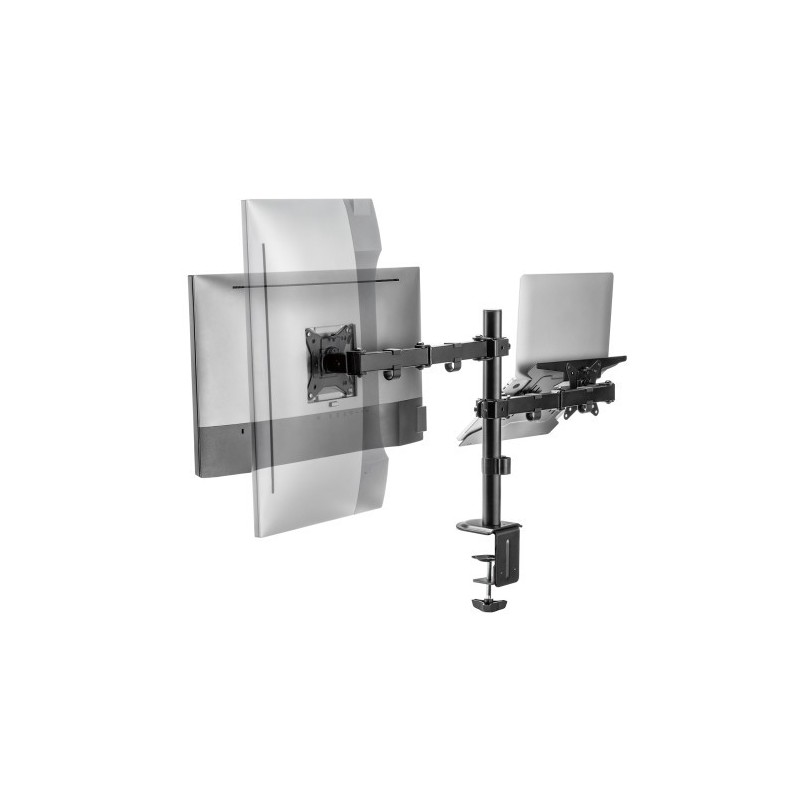 EWENT SOPORTE DE MONITOR HASTA 34” CARGA MÁXIMA 9KG. CON SOPORTE PARA PORTÁTIL