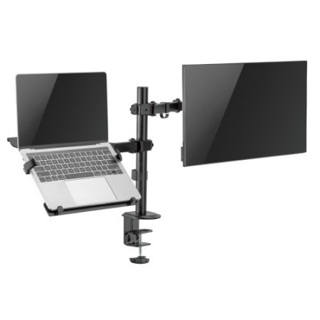 EWENT SOPORTE DE MONITOR HASTA 34” CARGA MÁXIMA 9KG. CON SOPORTE PARA PORTÁTIL