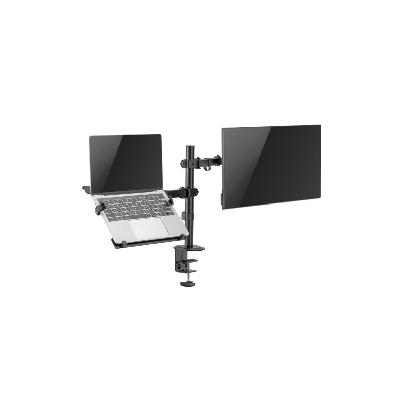 EWENT SOPORTE DE MONITOR HASTA 34” CARGA MÁXIMA 9KG. CON SOPORTE PARA PORTÁTIL