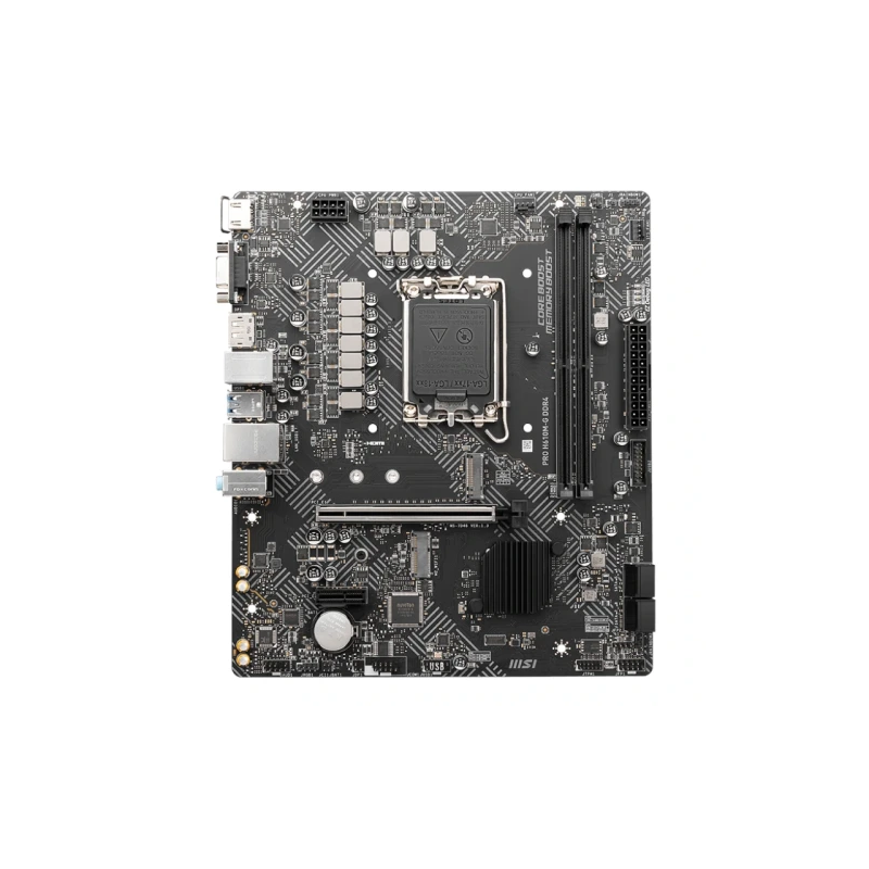 PLACA MSI PRO H610M-G,INTEL,1700,H610,2DDR5,96GB,VGA+HDMI+DP,4SATA3+1M.2,2USB2.0,2USB3.2,USB-C,1GBLAN,MATX