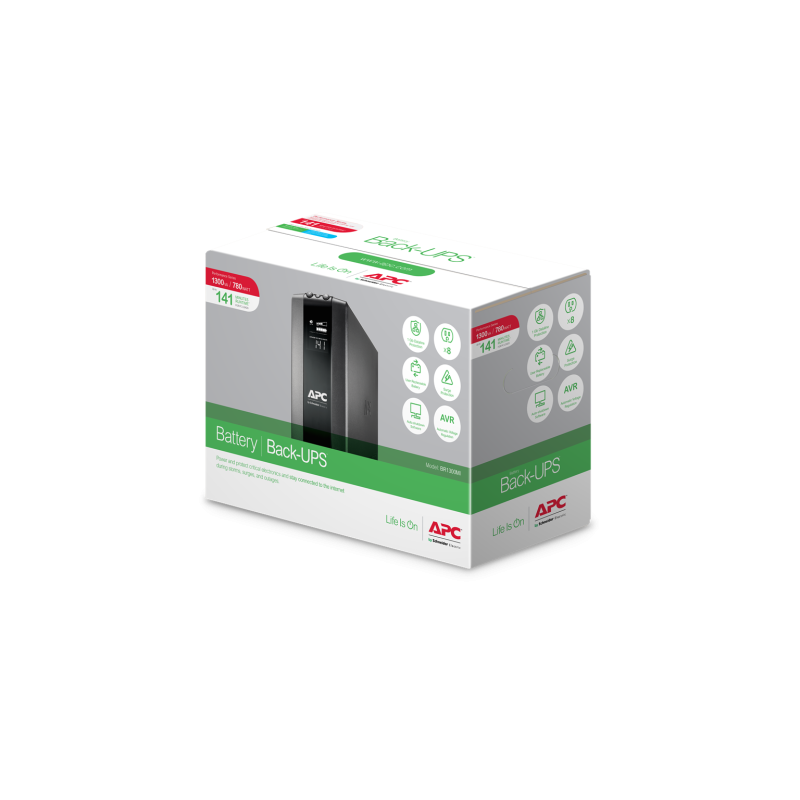 APC BR1300MI sistema de alimentación ininterrumpida (UPS) Línea interactiva 1,3 kVA 780 W 8 salidas AC
