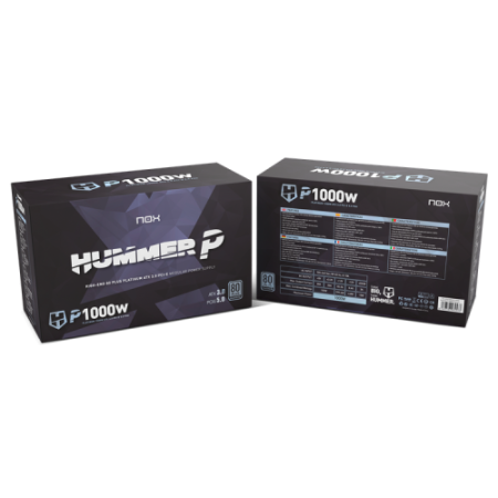 NOX Hummer P 1000W unidad de fuente de alimentación 24-pin ATX ATX Negro