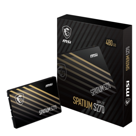 MSI SPATIUM S270 SATA 2.5 480GB unidad de estado sólido 2.5″ Serial ATA III 3D NAND