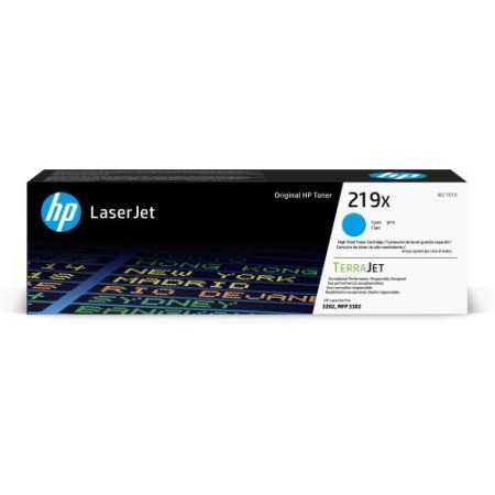 HP Cartucho de Tóner Original LaserJet 219X de alta capacidad cian