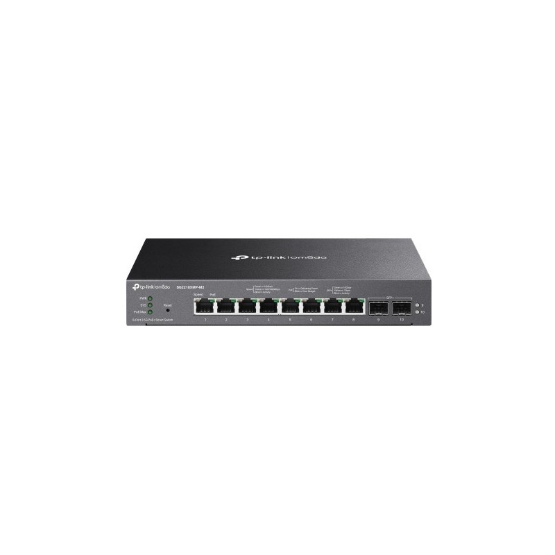 TP-Link Omada SG2210XMP-M2 switch Gestionado L2/L2+ 2.5G Ethernet (100/1000/2500) Energía sobre Ethernet (PoE) Negro