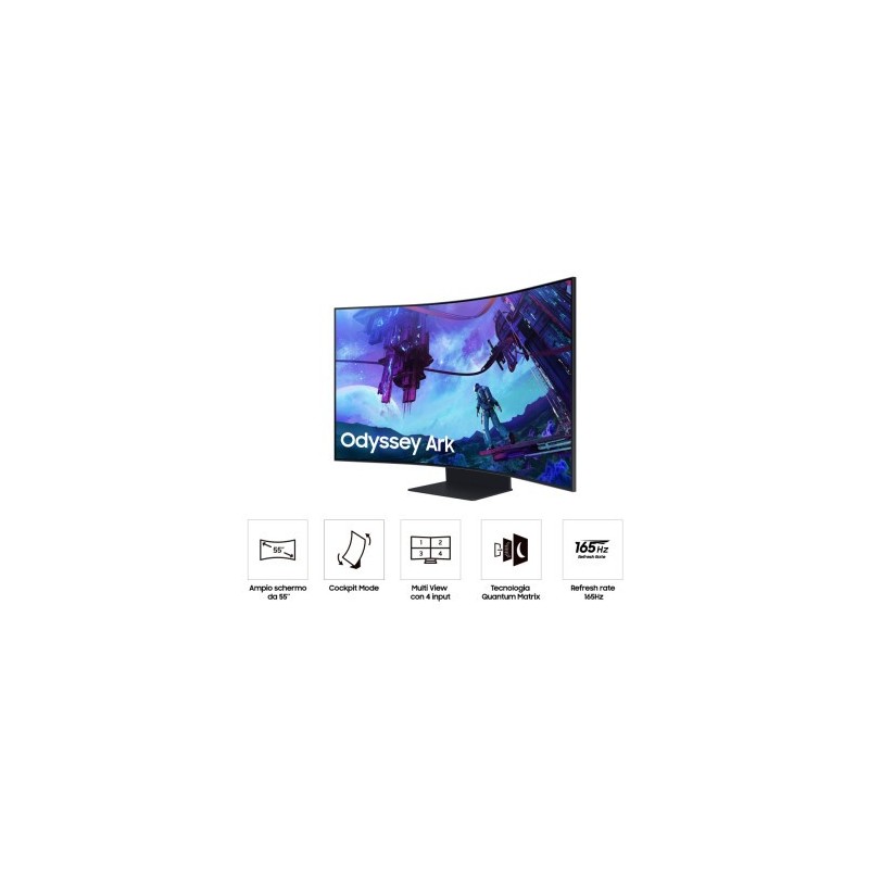 Samsung Odyssey S55CG970NU pantalla para PC 139,7 cm (55″) 3840 x 2160 Pixeles 4K Ultra HD LED Negro