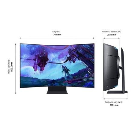 Samsung Odyssey S55CG970NU pantalla para PC 139,7 cm (55″) 3840 x 2160 Pixeles 4K Ultra HD LED Negro