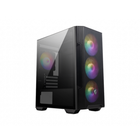 MSI MAG FORGE M100R carcasa de ordenador Midi Tower Negro, Transparente