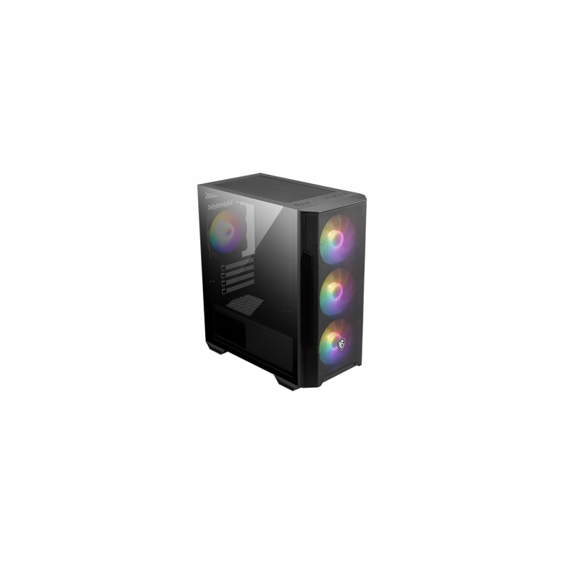MSI MAG FORGE M100R carcasa de ordenador Midi Tower Negro, Transparente