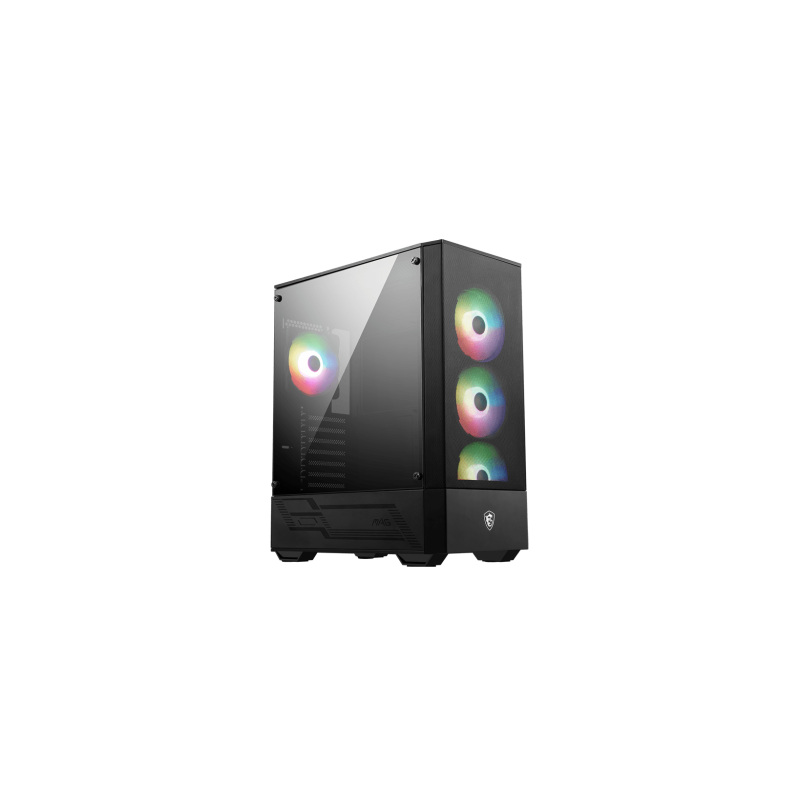 MSI MAG FORGE 112R carcasa de ordenador Midi Tower Negro, Transparente