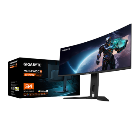 Gigabyte MO34WQC2 pantalla para PC 86,4 cm (34″) 3440 x 1440 Pixeles Wide Quad HD OLED Negro