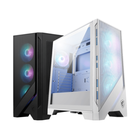 CAJA MSI MAG FORGE 320R AIRFLOW WHITE,1x2.5″+2x2.5”/3.5”,3x120MM+1x120MM (ARGB),2xUSB3.2,+AUDIO+MICRO,RGB,MID-TOWER(BLANCO)