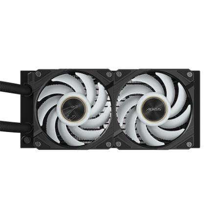 GIGABYTE Refrigeración líquida AIO AORUS WATERFORCE X II 240 para CPU - 2 ventiladores ARGB de 120 mm, pantalla LCD a todo color