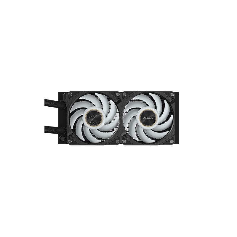 GIGABYTE Refrigeración líquida AIO AORUS WATERFORCE X II 240 para CPU - 2 ventiladores ARGB de 120 mm, pantalla LCD a todo color