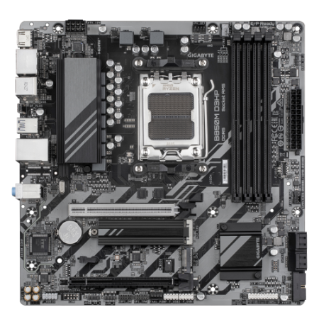 GIGABYTE B850M D3HP Placa Base - Procesadores AMD Ryzen Serie 9000, 5+2+2 fases VRM digitales, hasta 8200MHz DDR5 (OC), 1xPCIe 5