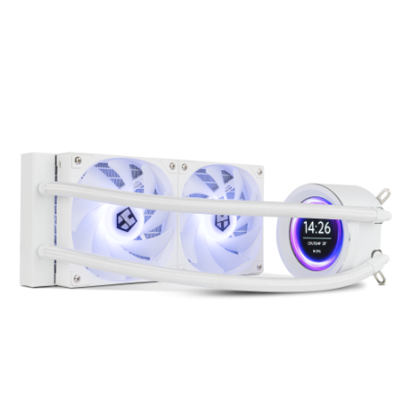 NOX X-240 LCD Procesador Refrigerador de aire 12 cm Blanco 1 pieza(s)