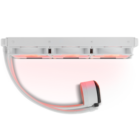 NOX NXHUMMERM360ARGBW sistema de refrigeración para ordenador Procesador Sistema de refrigeración líquida todo en uno 12 cm Blan