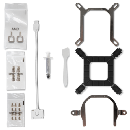 NOX NXHUMMERM360ARGBW sistema de refrigeración para ordenador Procesador Sistema de refrigeración líquida todo en uno 12 cm Blan
