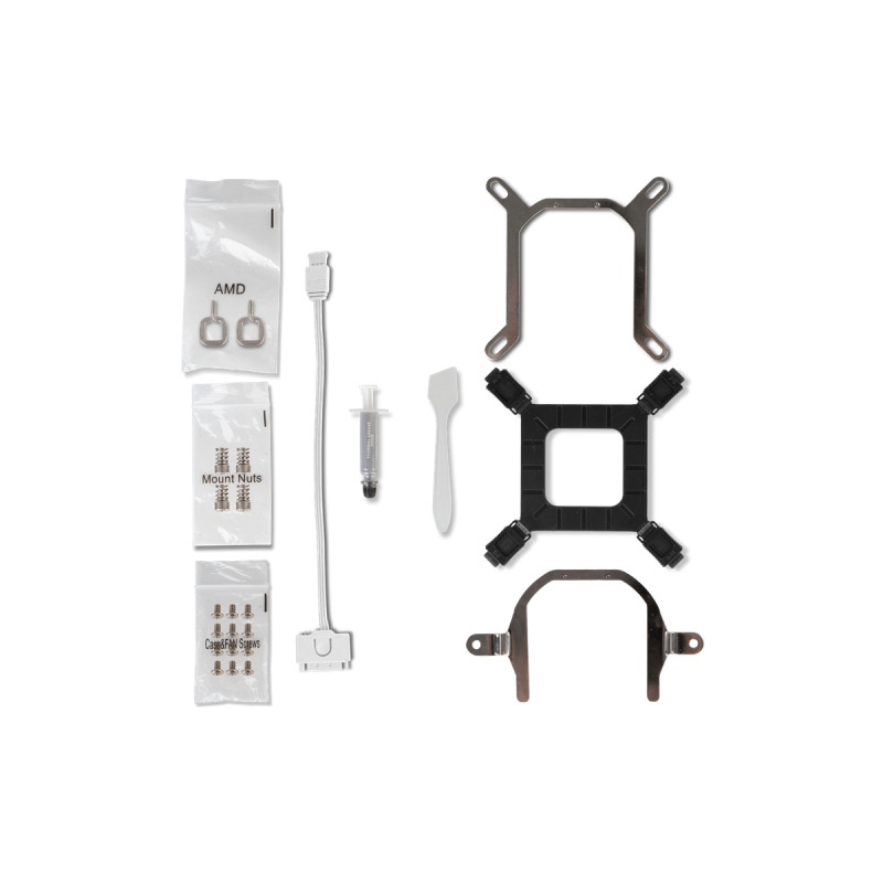 NOX NXHUMMERM360ARGBW sistema de refrigeración para ordenador Procesador Sistema de refrigeración líquida todo en uno 12 cm Blan
